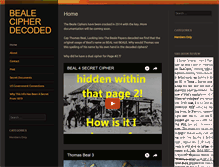 Tablet Screenshot of bealecipherdecoded.com